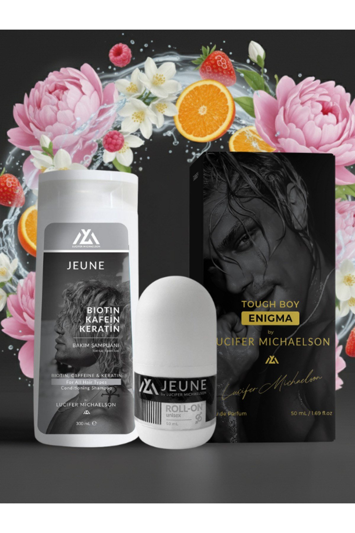 Tough Boy Afrodizyak Enigma 3'lü Paket Parfüm Roll-on Şampuan 50 ml Edp P8680038014174