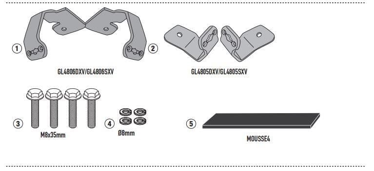 GIVI 1192KIT HONDA NC 750 X (21-24) YAN ÇANTA TAŞIYICI BAĞLANTI