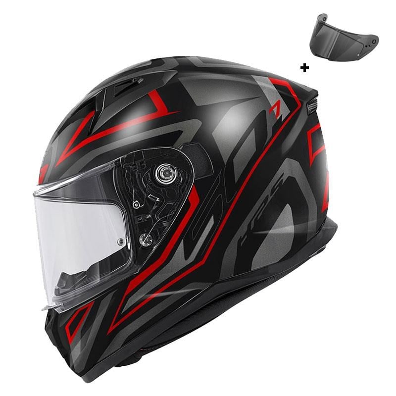 GIVI 50.7 PROTON MAT TITANIUM-KIRMIZI KASK