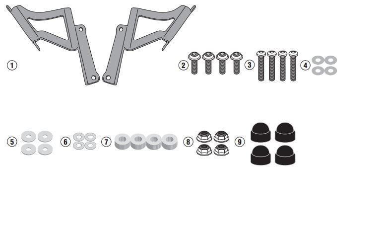GIVI A4128A KAWASAKI Z 650 (20-26) - Z 900 (20-24) RÜZGAR SİPERLİK BAĞLANTISI