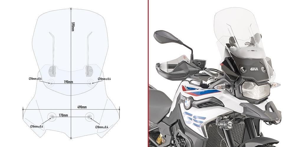 GIVI AF5127B BMW F 750 GS (18-23) - F 800 GS (24-26) - F 850 GS (18-23) RÜZGAR SİPERLİK