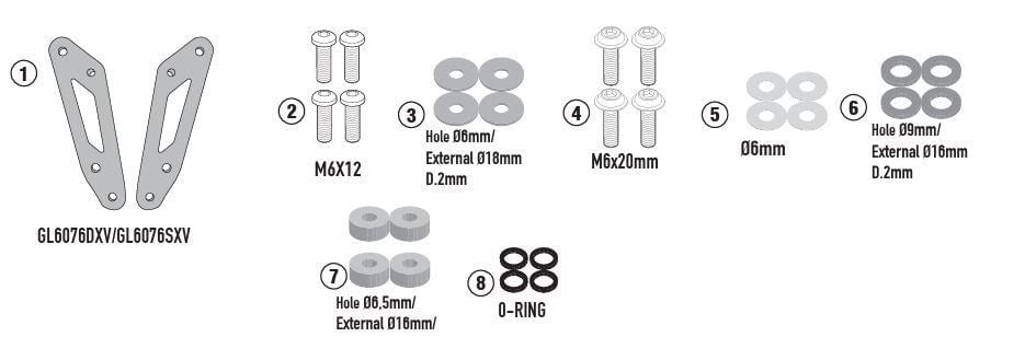 GIVI D1211KIT HONDA FORZA 750 (25-26) RÜZGAR SİPERLİK BAĞLANTISI