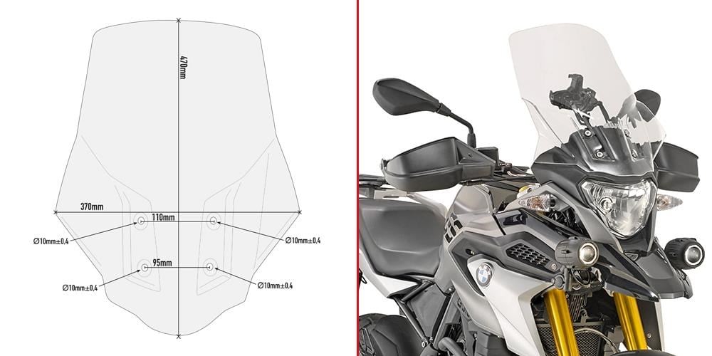 GIVI D5126ST BMW G 310 GS (17-26) RÜZGAR SİPERLİK