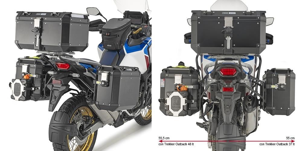 GIVI PLO1178CAM HONDA CRF1100L AFRICA TWIN (20-26)-AFRICA TWIN ADV.SPORTS (20-26) YAN ÇANTA TAŞIYICI