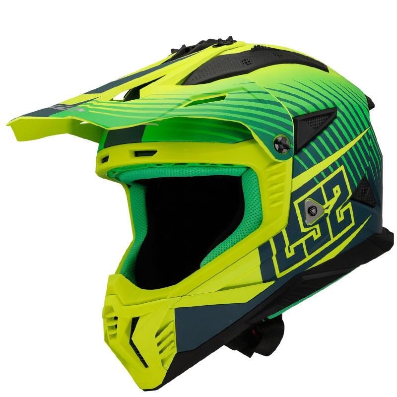 LS2 FAST 2 DUCK KROS KASK YEŞİL-NEON SARI