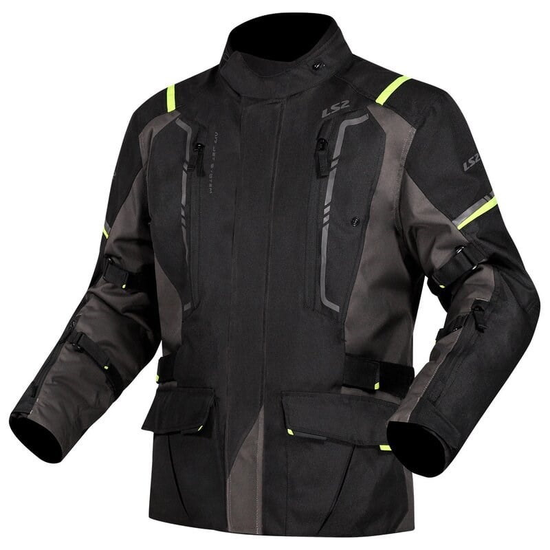 LS2 NARVIK MONT GRİ-SİYAH-NEON SARI