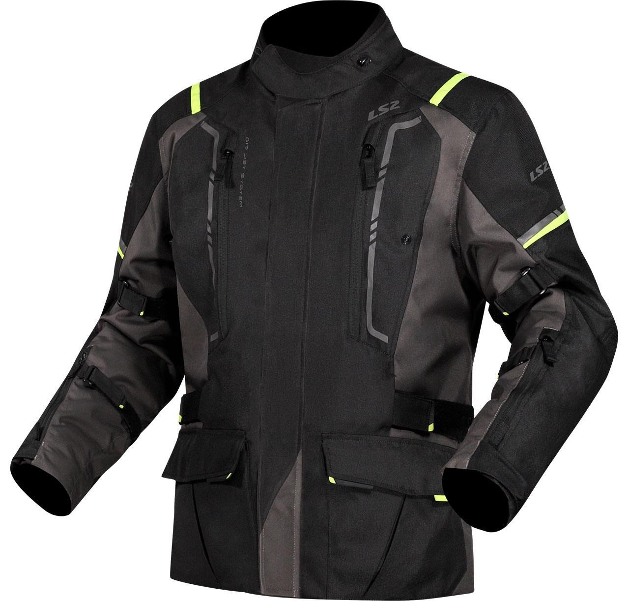 LS2 NARVIK MONT GRİ-SİYAH-NEON SARI