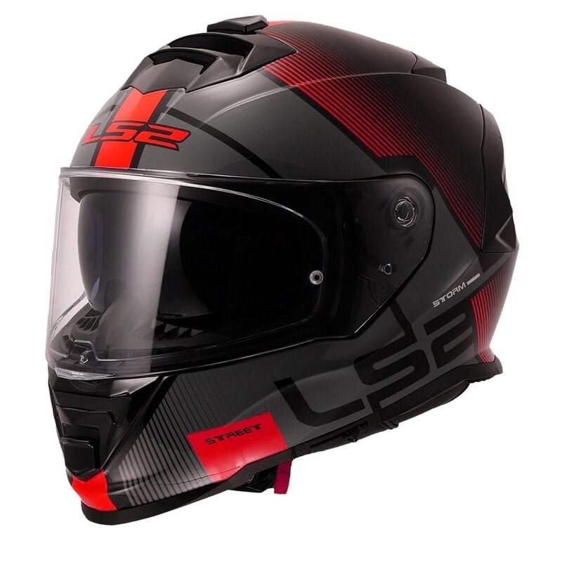 LS2 STORM 2 EPIC SİYAH-KIRMIZI KASK