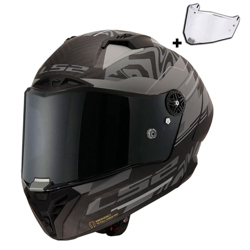 LS2 THUNDER KARBON GP AERO POLAR SİYAH KASK