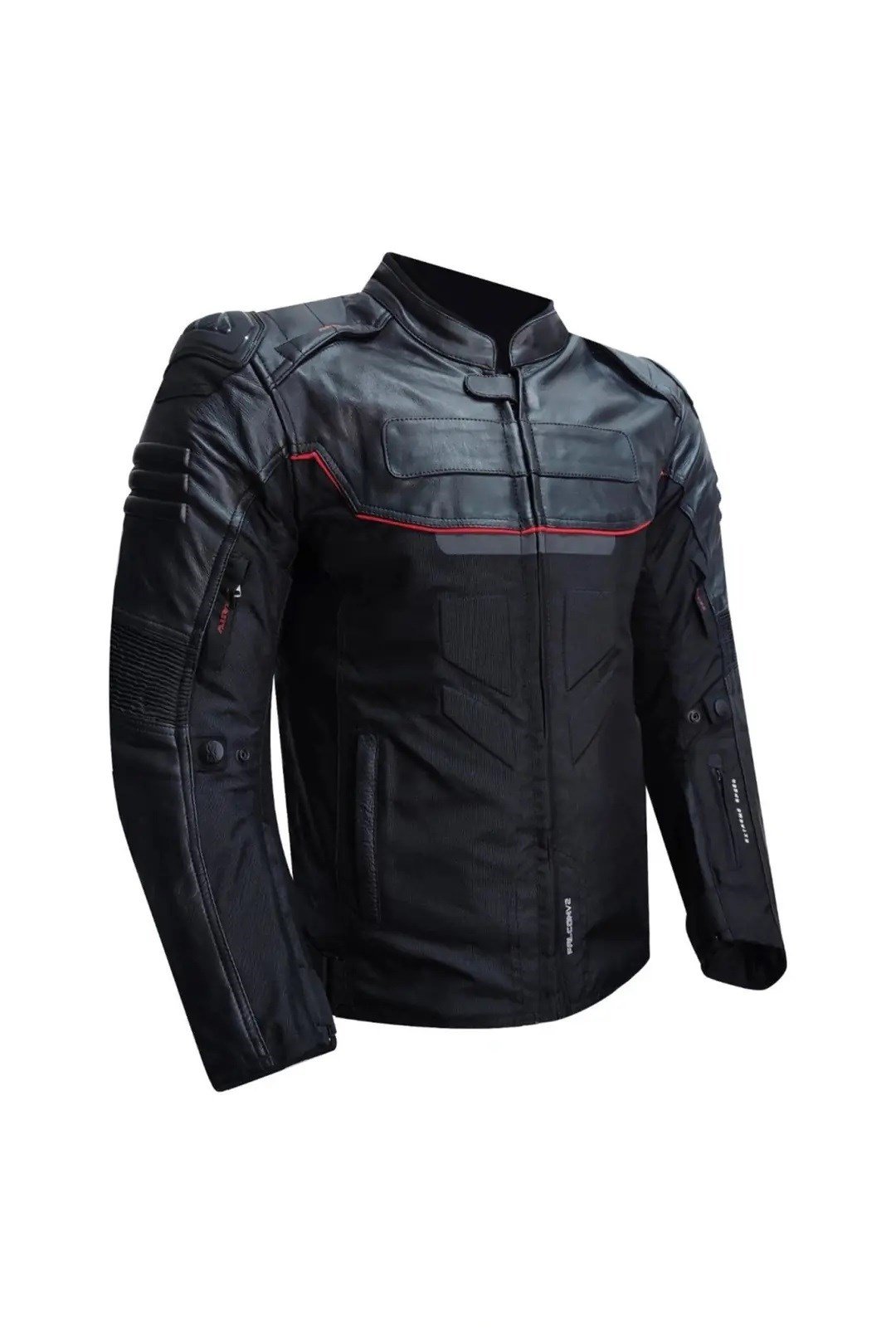 PROSEV FALCON 4 MEVSİM SİYAH DERİ MOTOSİKLET MONT