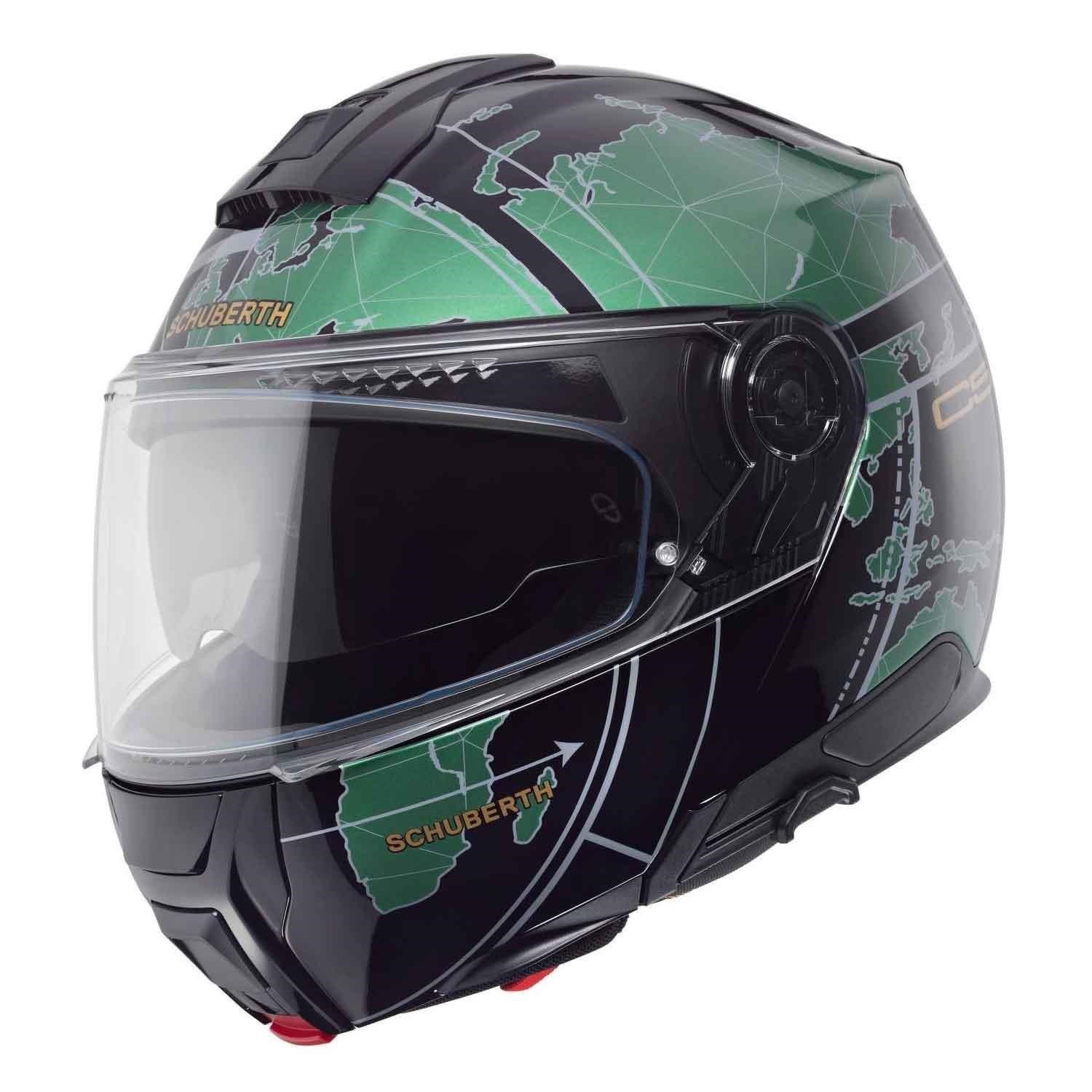 SCHUBERTH C5 GLOBE GREEN ÇENE AÇILIR MOTOSİKLET KASK