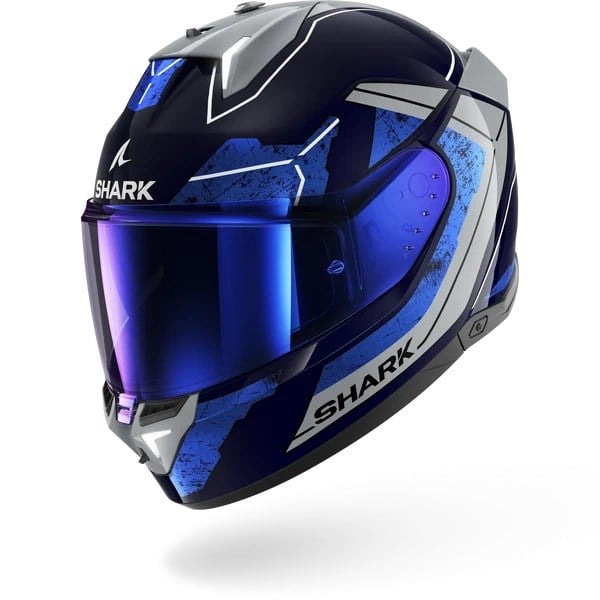 SHARK SKWAL İ3 RHAD MAVİ KROM GÜMÜŞ KAPALI KASK