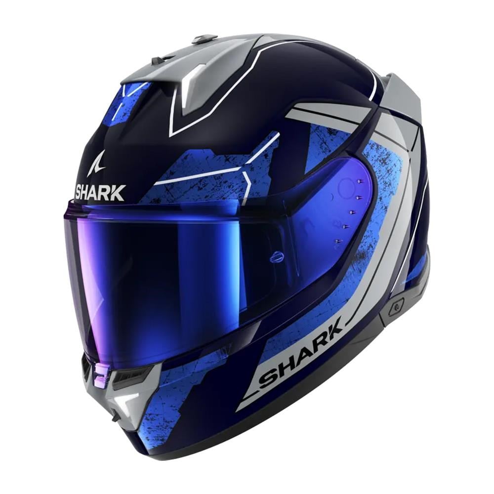 SHARK SKWAL İ3 RHAD MAVİ KROM GÜMÜŞ KAPALI KASK