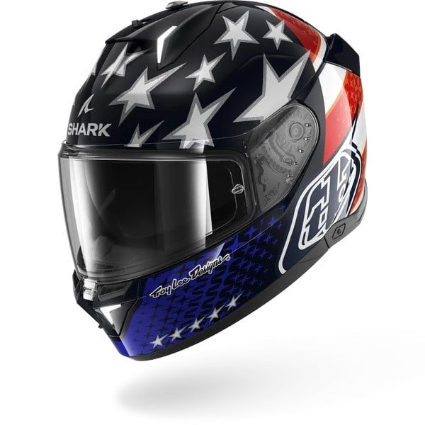 SHARK SKWAL İ3 US FLAG LACİ KIRMIZI BEYAZ KAPALI KASK
