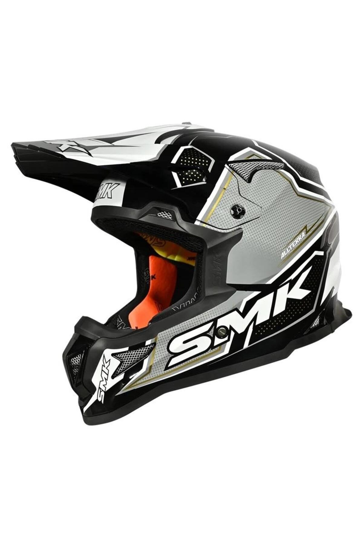 SMK ALLTERRA S01 MAVERIX CROSS KASK GRİ SİYAH