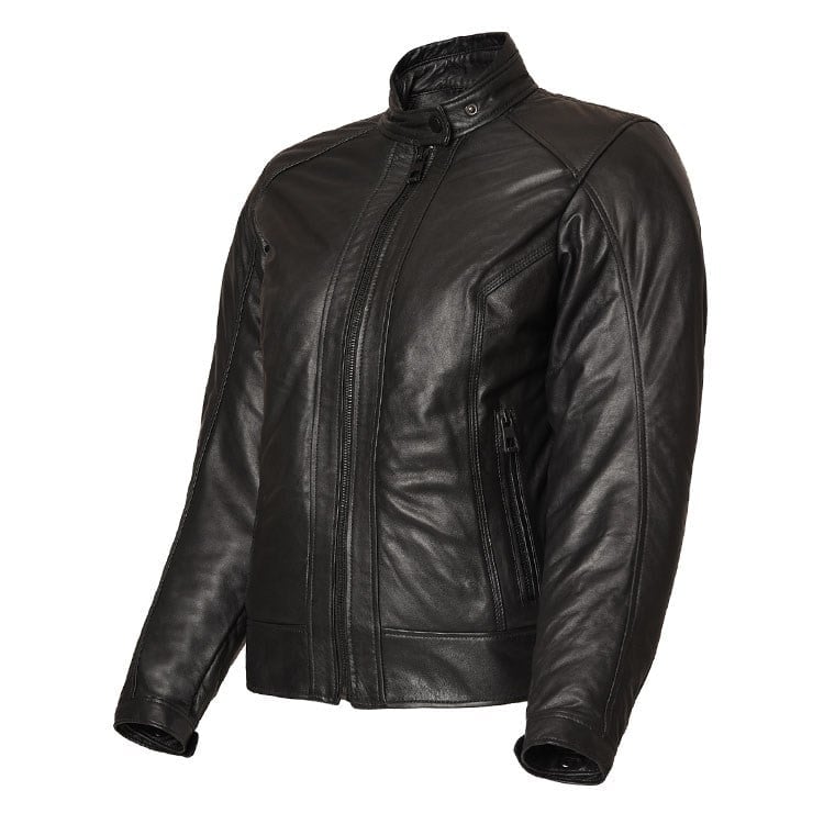 VEXO MOTO SİYAH DERİ KADIN MONT