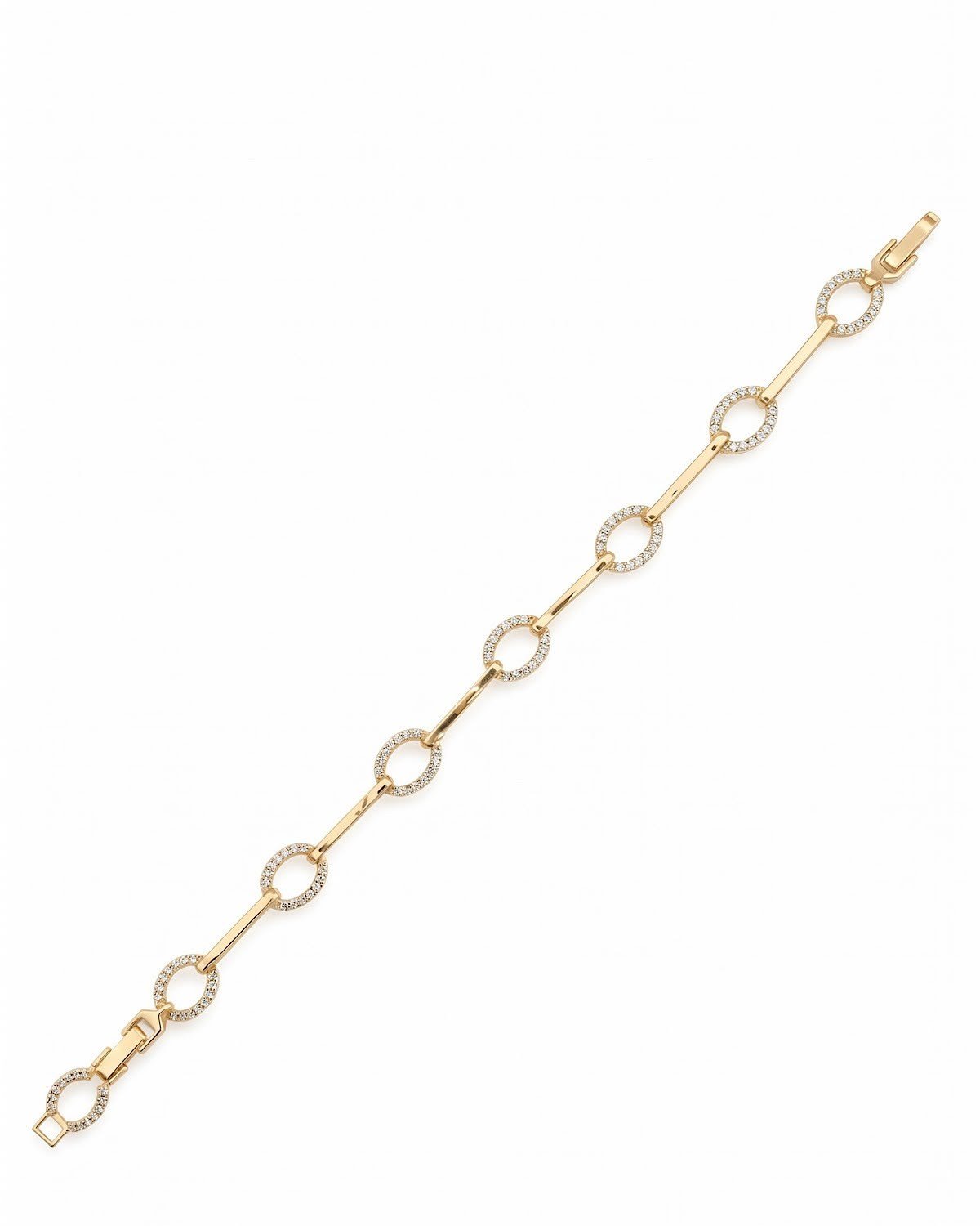 Liora Oval Zirkon Taşlı Altın Bileklik