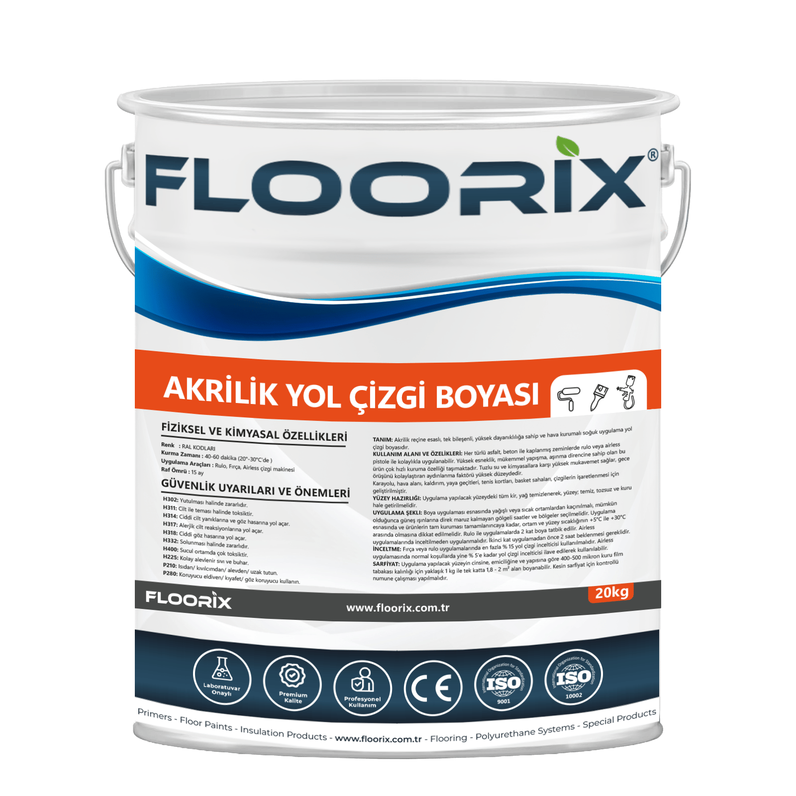 Floorix Akrilik Yol Çizgi Boyası
