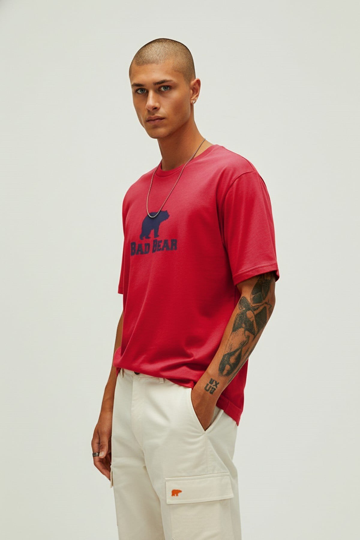 Bad Bear MUSCLE BASIC T-SHIRT Kırmızı Erkek T-Shirt