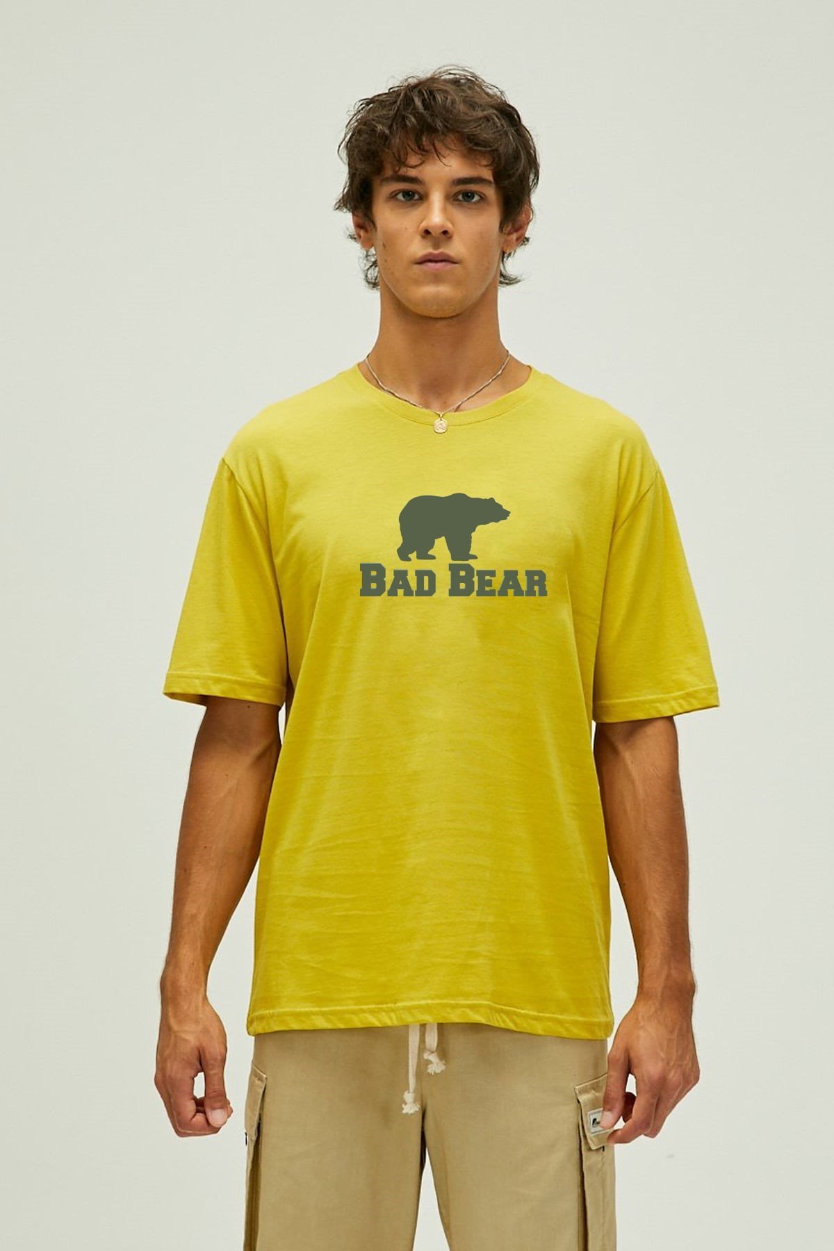 Bad Bear MUSCLE BASIC T-SHIRT Sarı Erkek T-Shirt