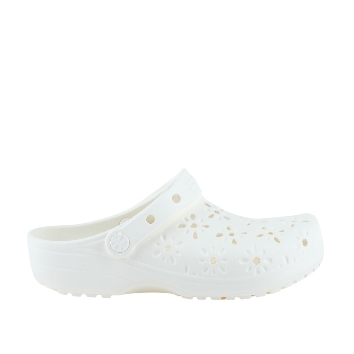 Crocs Classic Floral Cut Out Clog Beyaz Unisex Terlik