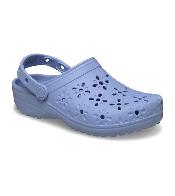 Crocs Classic Floral Cut Out Clog Lila Kadın Terlik