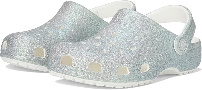 Crocs Classic Iridescent Glitter CgK Beyaz Kız Çocuk Terlik
