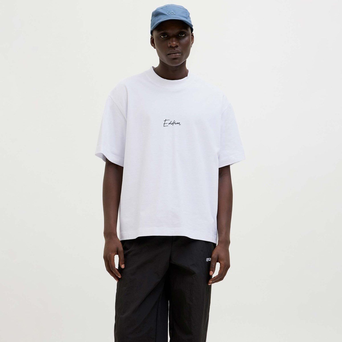 Jack&Jones JCODYNAMIC SCRIPT TEE SS CREW NECK Beyaz Erkek T-Shirt