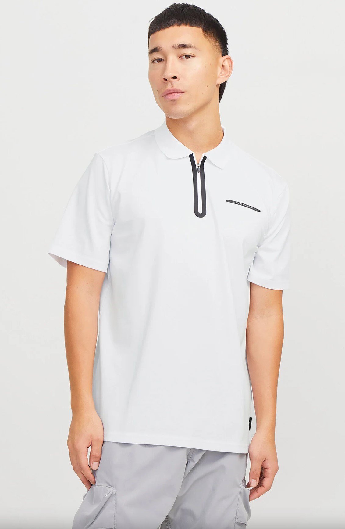 Jack&Jones JCOFUSION PIQUE POLO SS SN Beyaz Erkek Gömlek