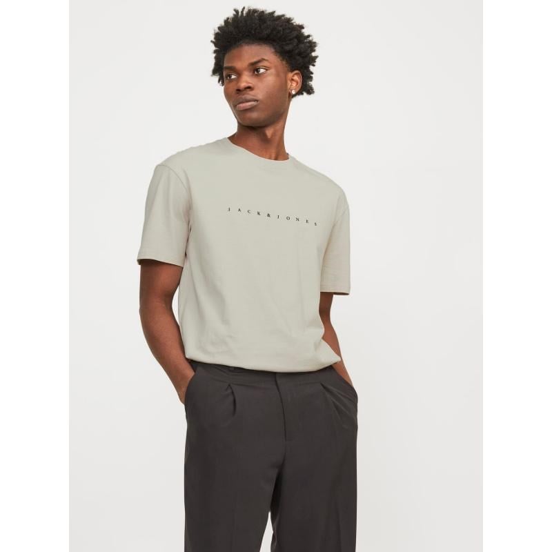 Jack&Jones JJESTAR JJ TEE SS NOOS Bej Erkek T-Shirt