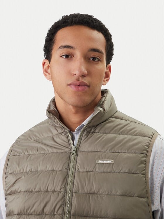 Jack&Jones JJLOUIS LIGHT BODYWARMER COLLAR Haki Erkek Yelek