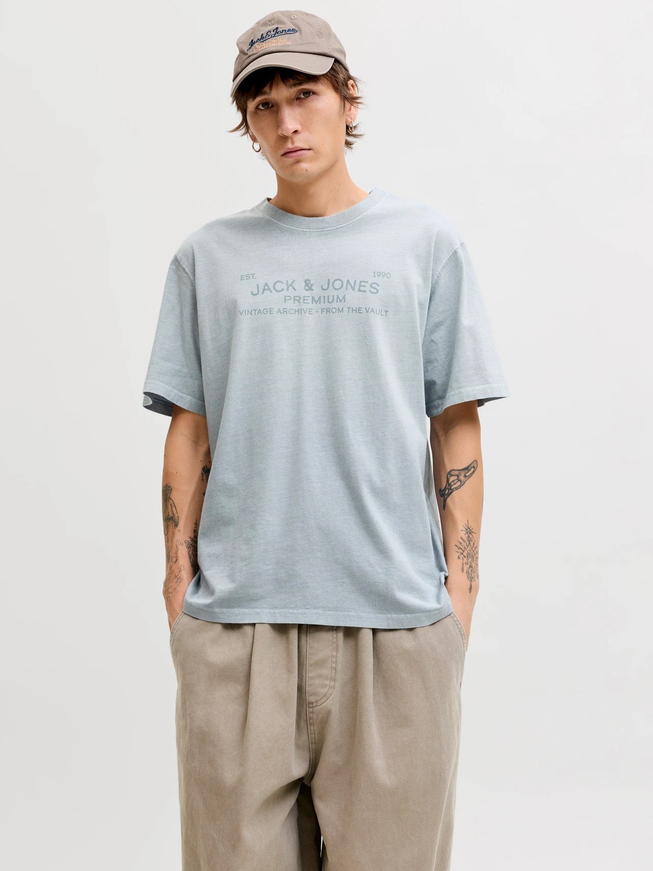 Jack&Jones JPRBLUAIDEN SS TEE Açık Mavi Erkek T-Shirt