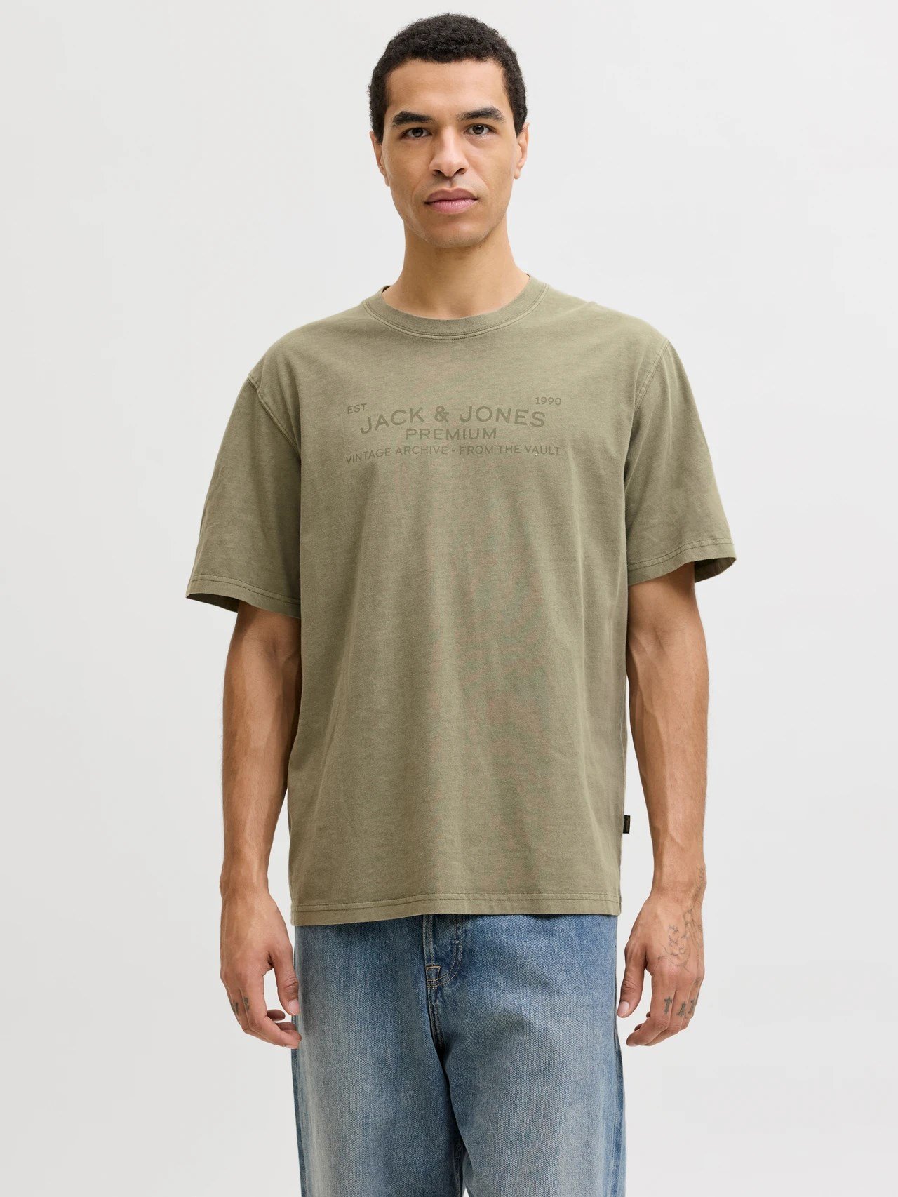 Jack&Jones JPRBLUAIDEN SS TEE Haki Erkek T-Shirt