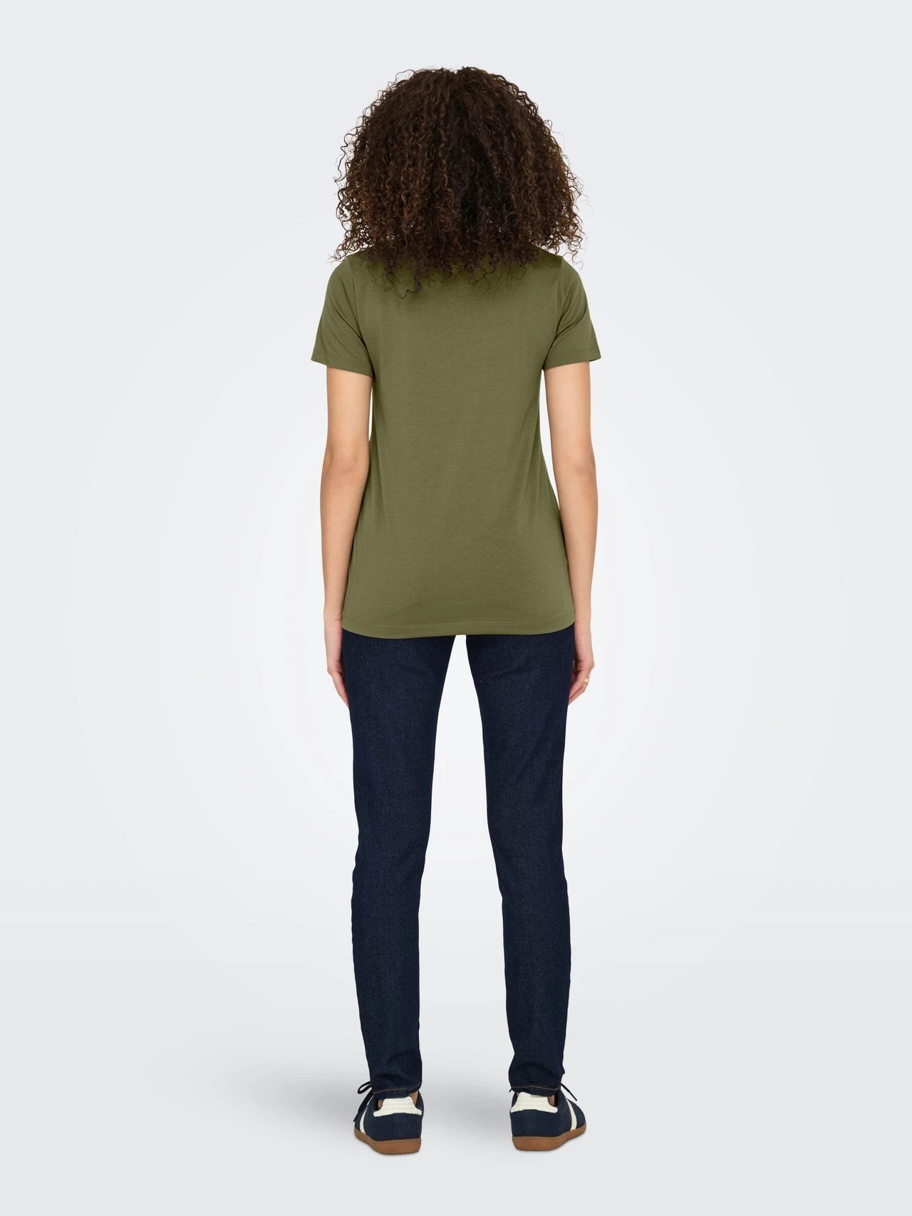 Jdy JDYDALILA S/S V- NECK LUREX TOP JRS ATK Haki Kadın Bluz