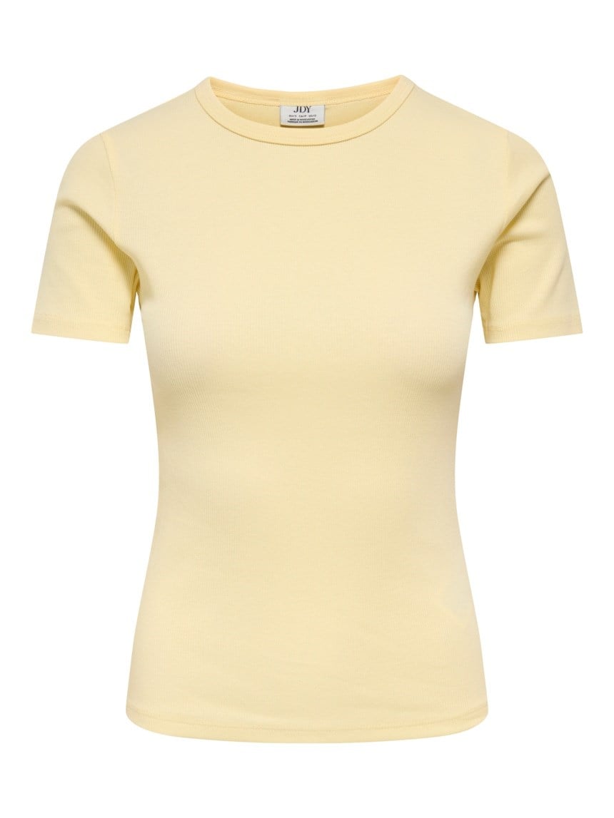 Jdy JDYLUCKY S/S O NECK TOP JRS NOOS Sarı Kadın T-Shirt