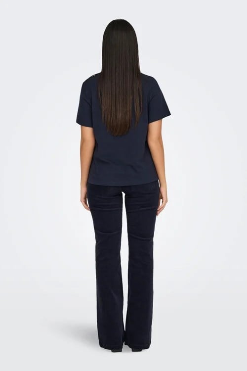 Jdy JDYPISA S/S PRINT TOP JRS NOOS Lacivert Kadın T-Shirt