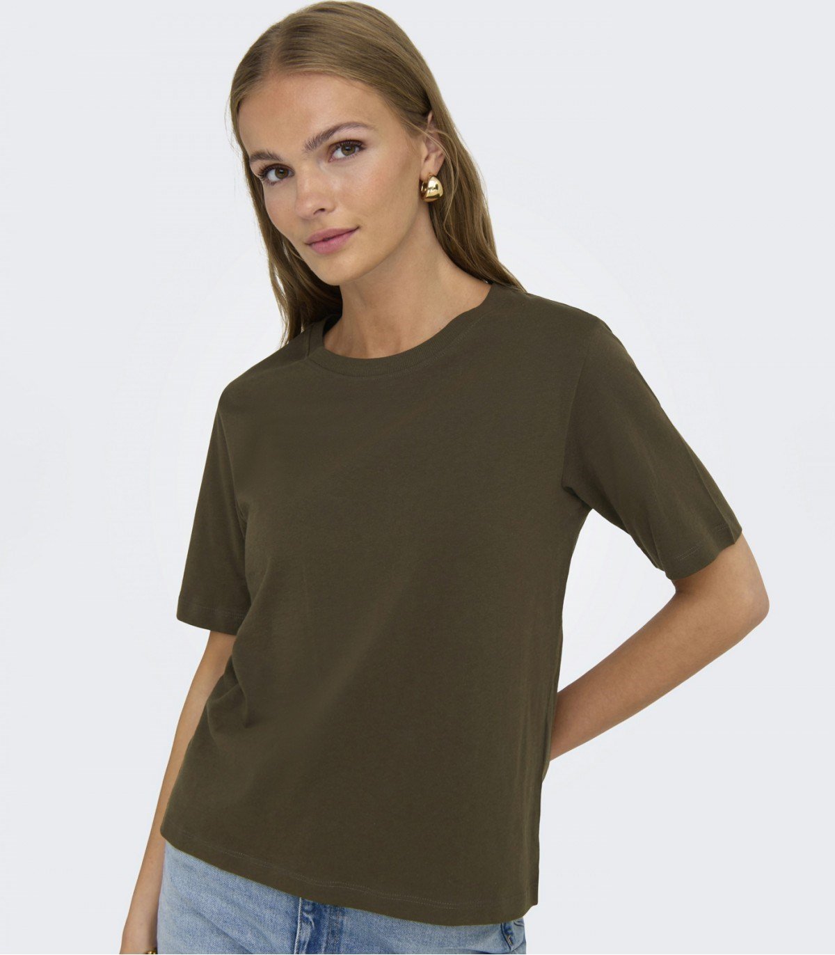 Jdy JDYREX S/S TOP JRS NOOS Haki Kadın T-Shirt