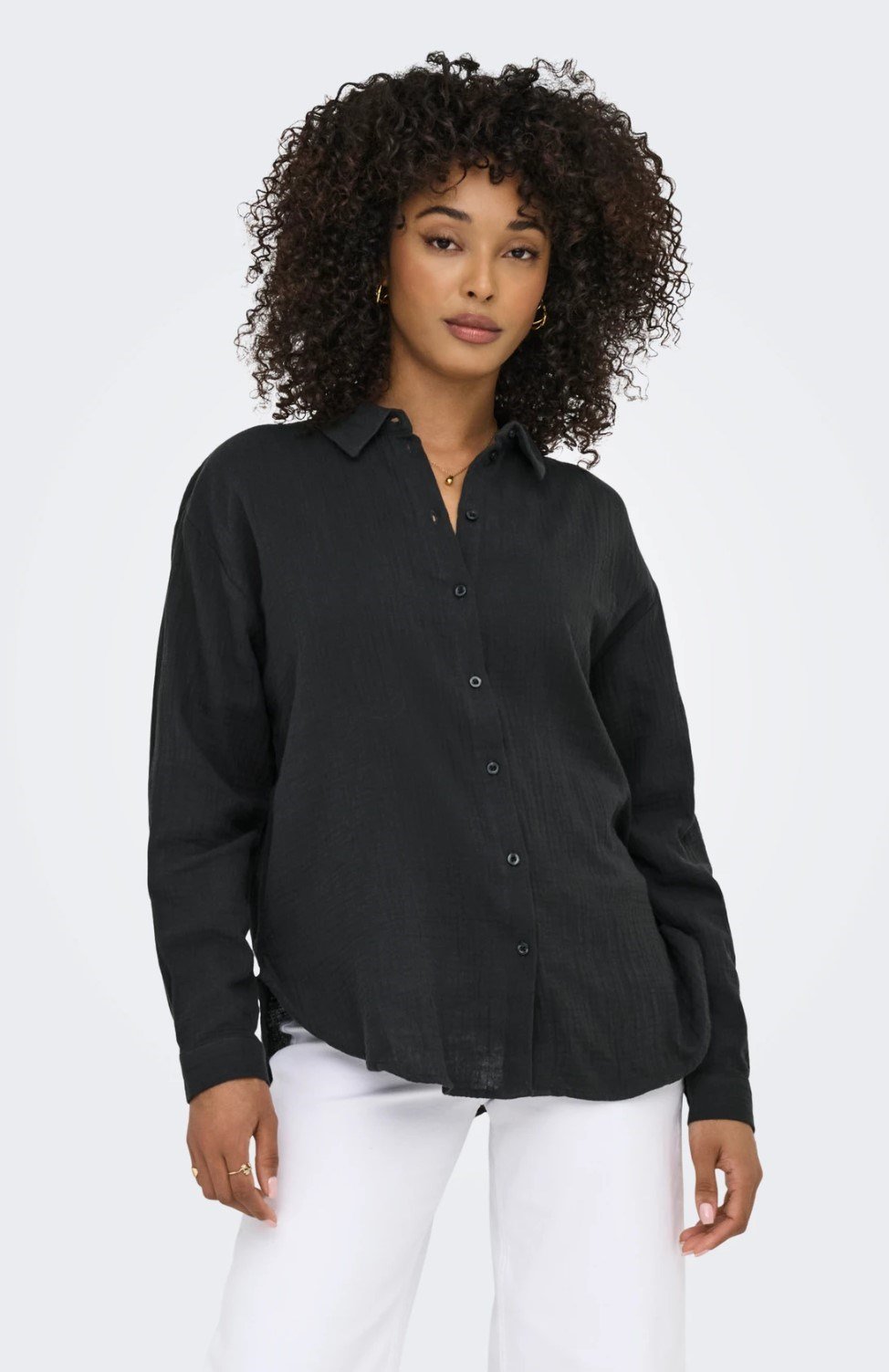 Jdy JDYTHEIS LIFE L/S LOOSE SHIRT WVN NOOS Antrasit Kadın Gömlek