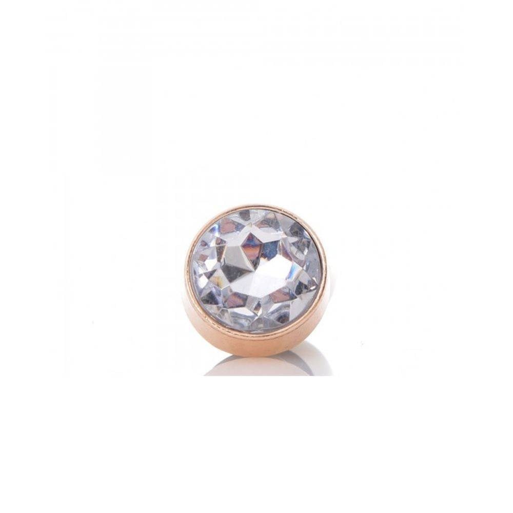 Jibbitz Clear Circle Gem Gümüş Terlik & Çanta Süsü