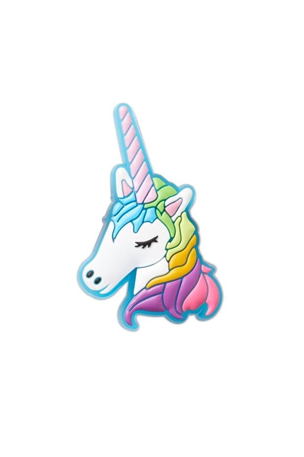 Jibbitz Lights Up Unicorn Gümüş Terlik & Çanta Süsü