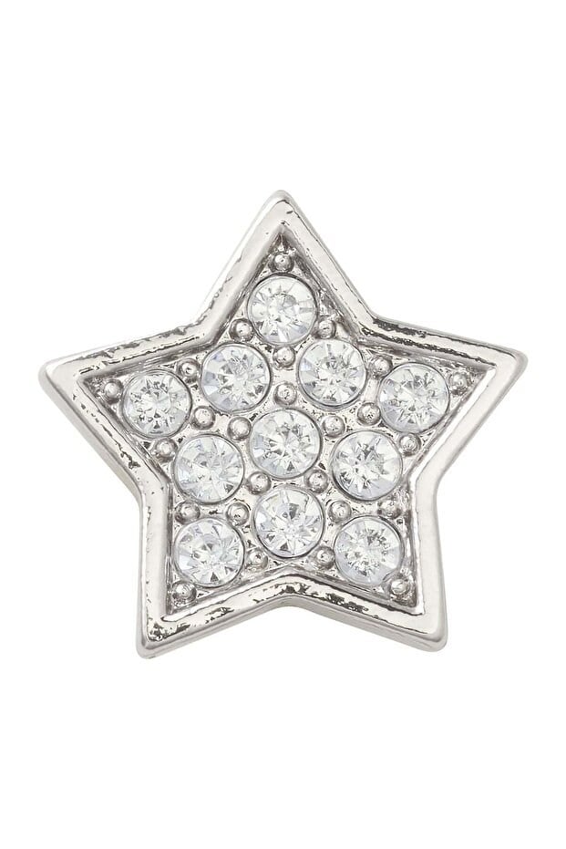 Jibbitz Silver Star Gümüş Terlik & Çanta Süsü