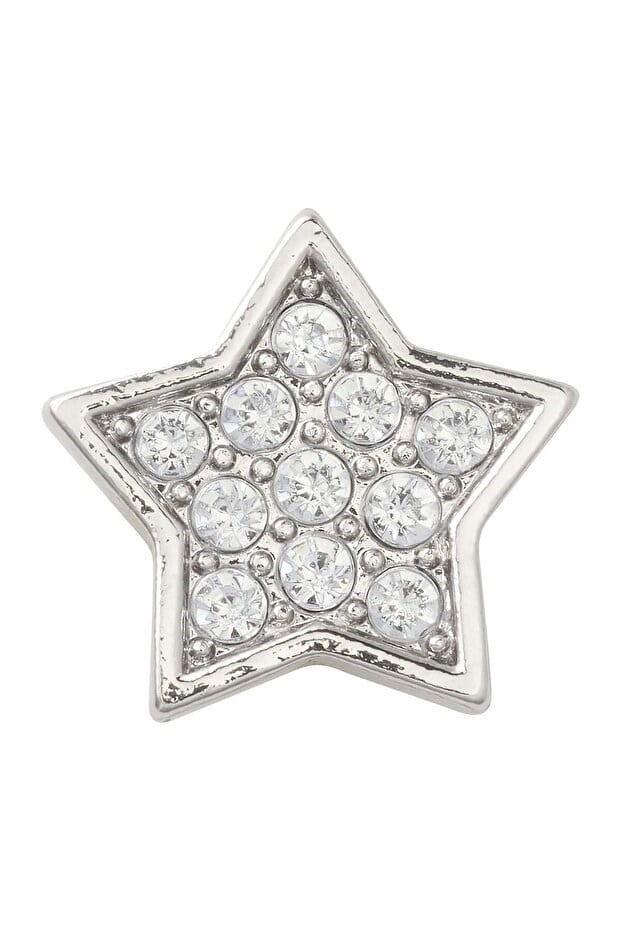 Jibbitz Silver Star Gümüş Terlik & Çanta Süsü