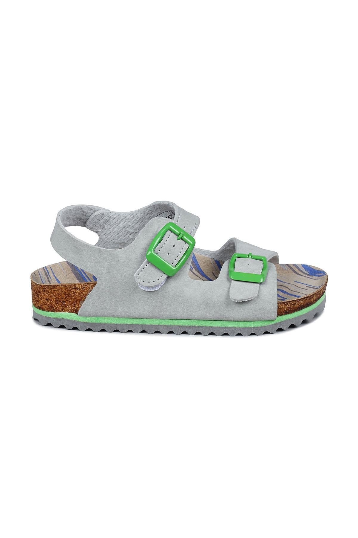 Jump JUMP 50023 ÇİFT TOKALI Gri Unisex Çocuk Sandalet