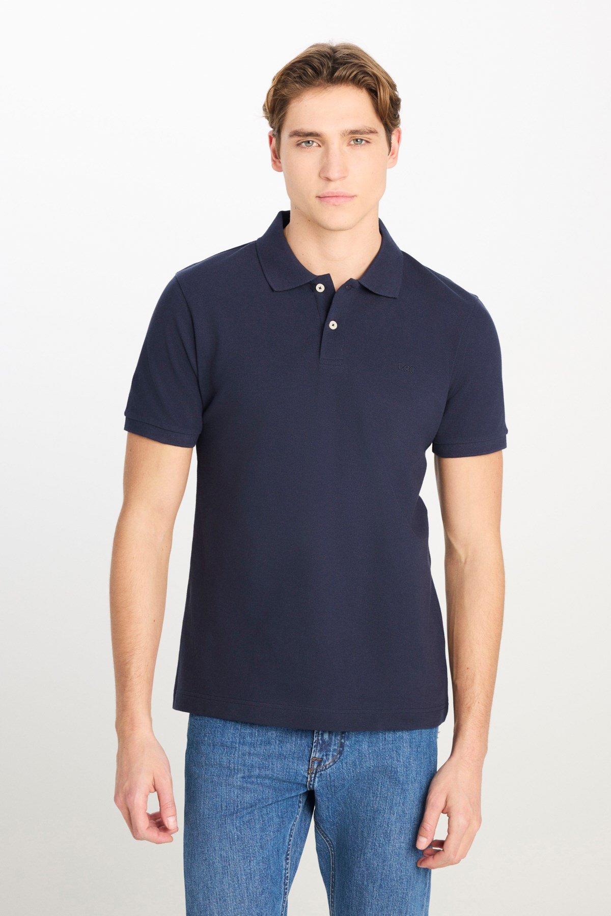 Lee Erkek Regular Fit Polo T-shirt Lacivert Erkek T-Shirt