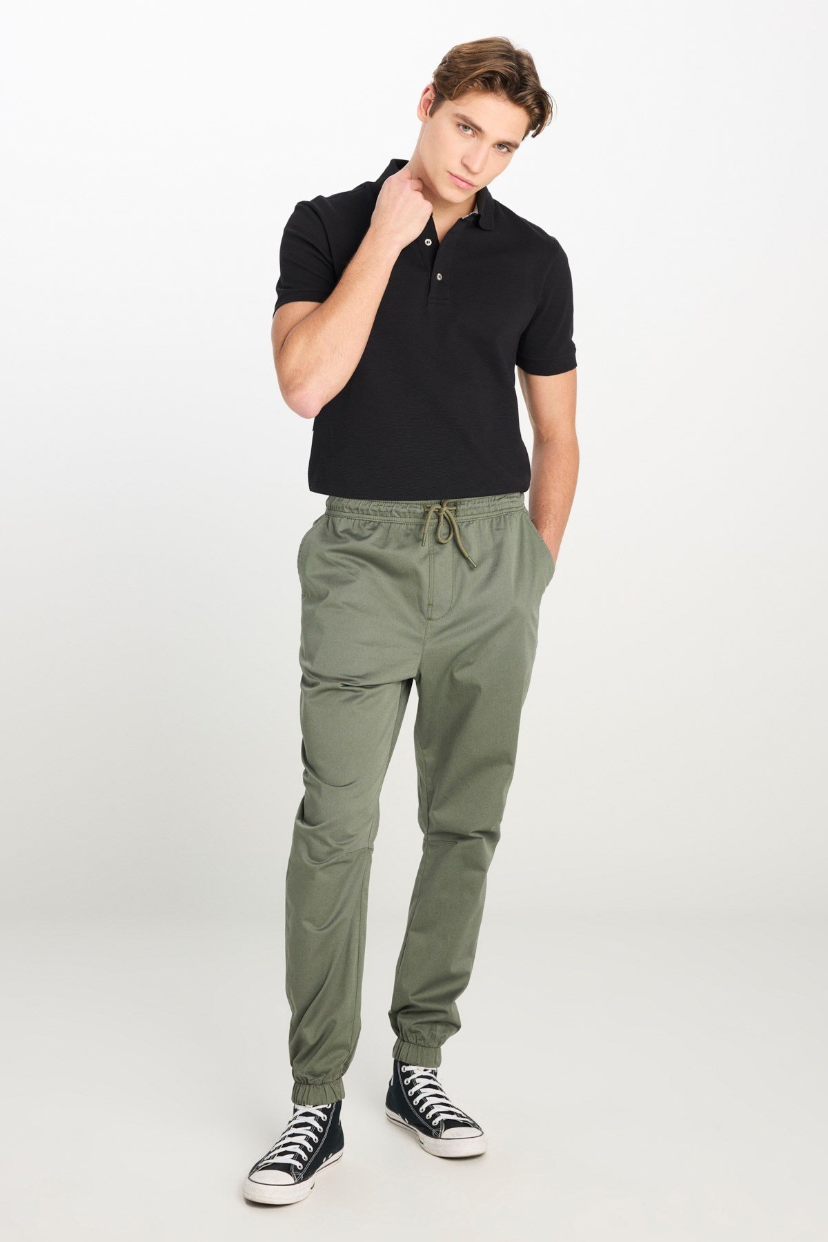 Lee Jogger Non Denim Pantolon Haki Erkek Pantolon