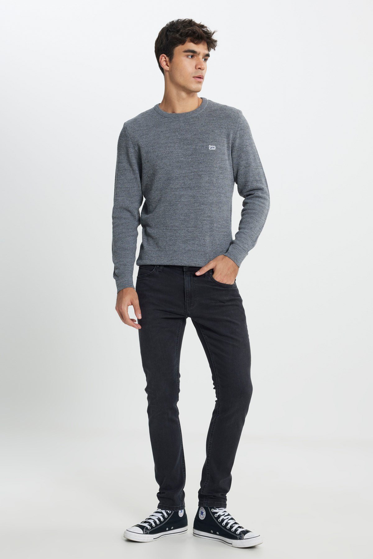 Lee Luke Slim Tapered Jean Pantolon Siyah Erkek Kot Pantolon