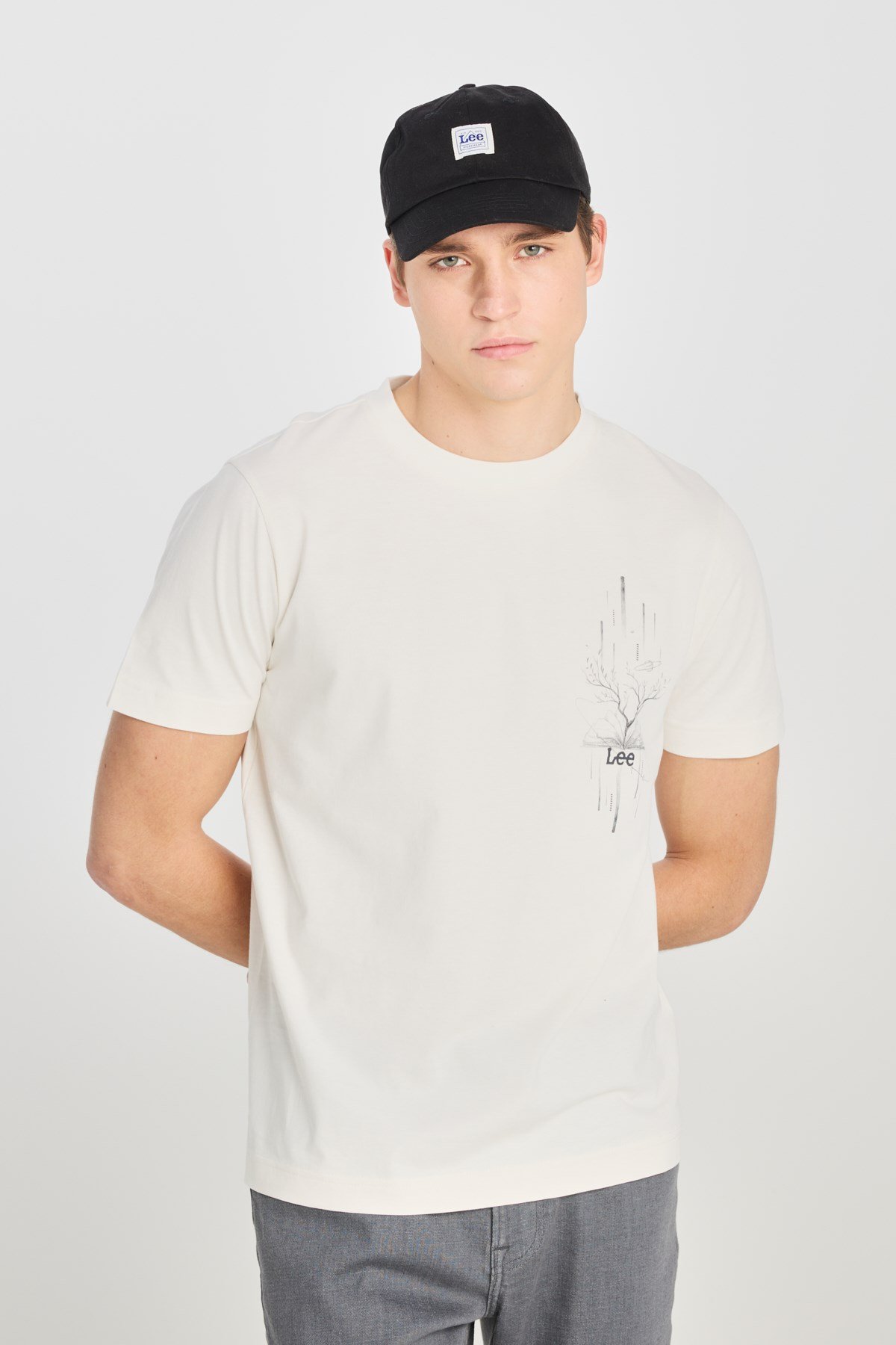 Lee Regular Fit Grafik Baskılı T-shirt Beyaz Erkek T-Shirt