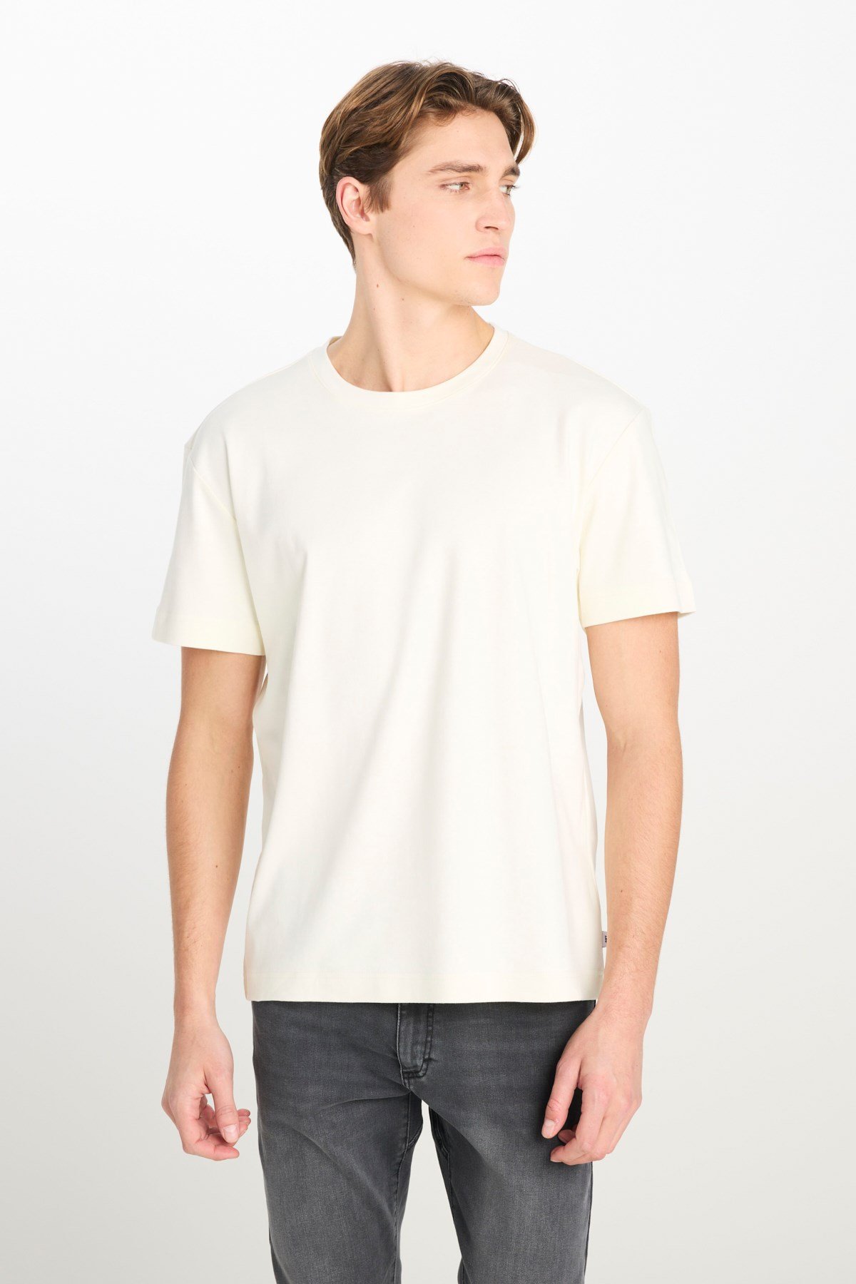 Lee Relax Fit Basic T-shirt Beyaz Erkek T-Shirt