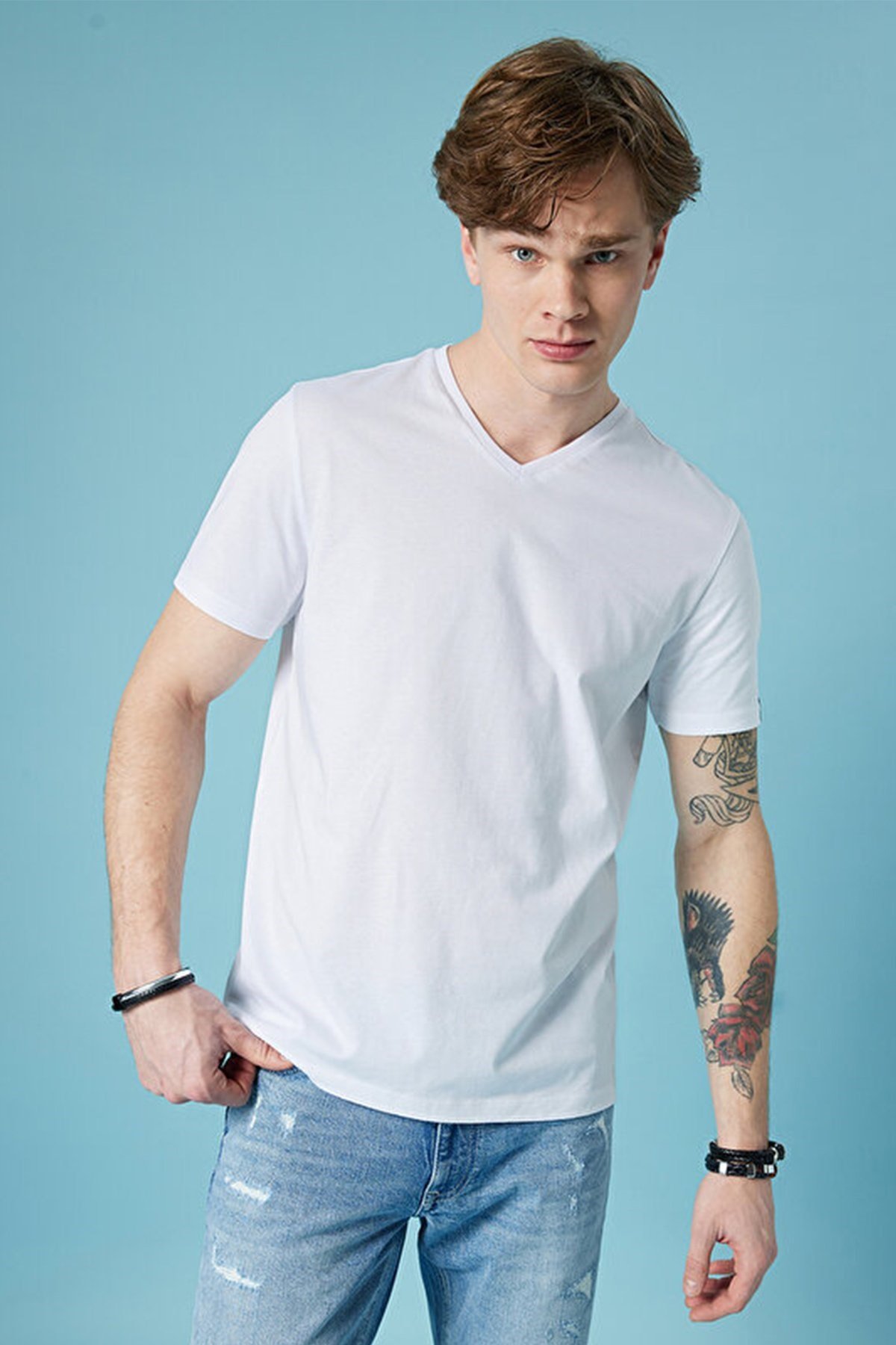 Loft LF 2029279 M TSS Beyaz Erkek T-Shirt