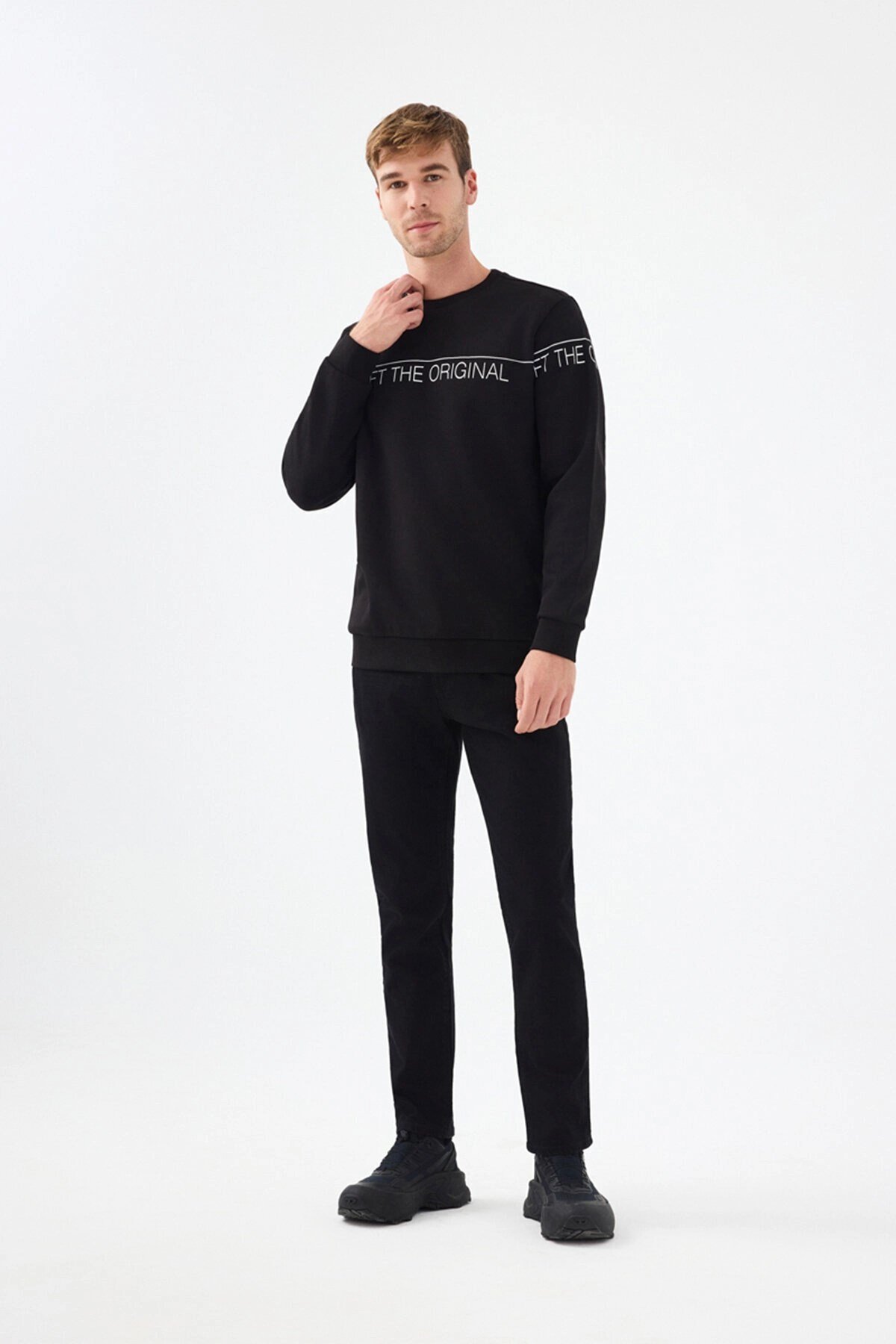 Loft LF 2037029 OSCAR HARVEY BLACK WASH M PNT Siyah Erkek Kot Pantolon